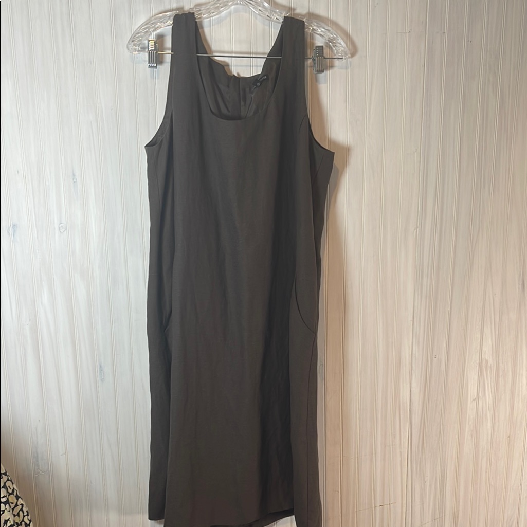 Eileen Fisher Linen Blend Tank Dress Large